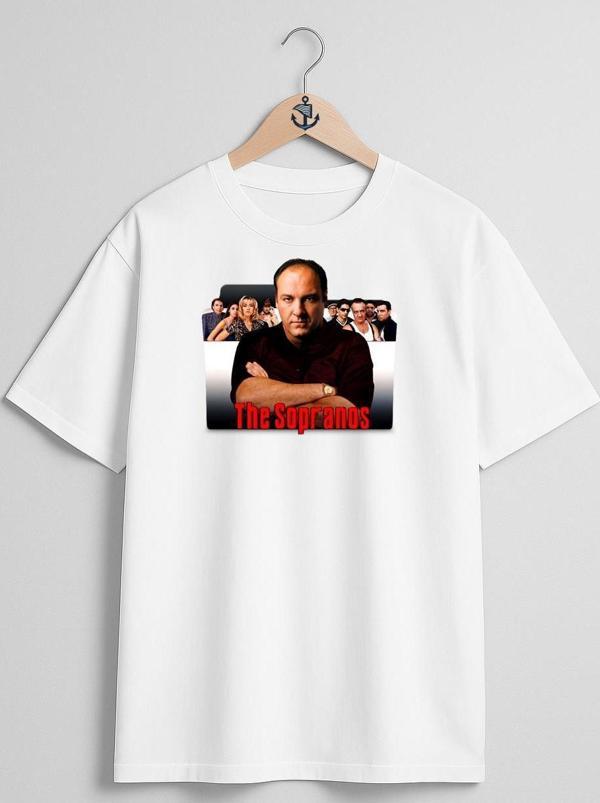 Oversize The Sopranos Göğüs Tasarımlı Unisex T-Shirt - Image 1
