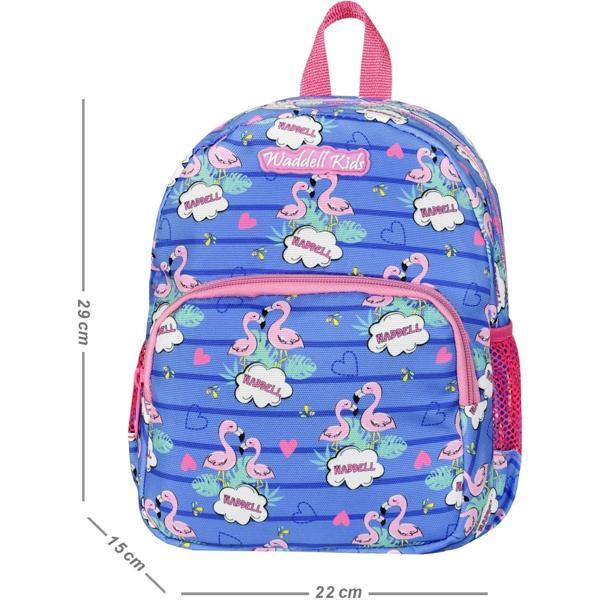 Waddell Mavi Flamingo Desenli Anaokulu Sırt Çantası 3038 - Image 1