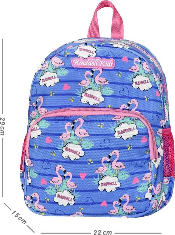 Waddell Mavi Flamingo Desenli Anaokulu Sırt Çantası 3038 - Image 1