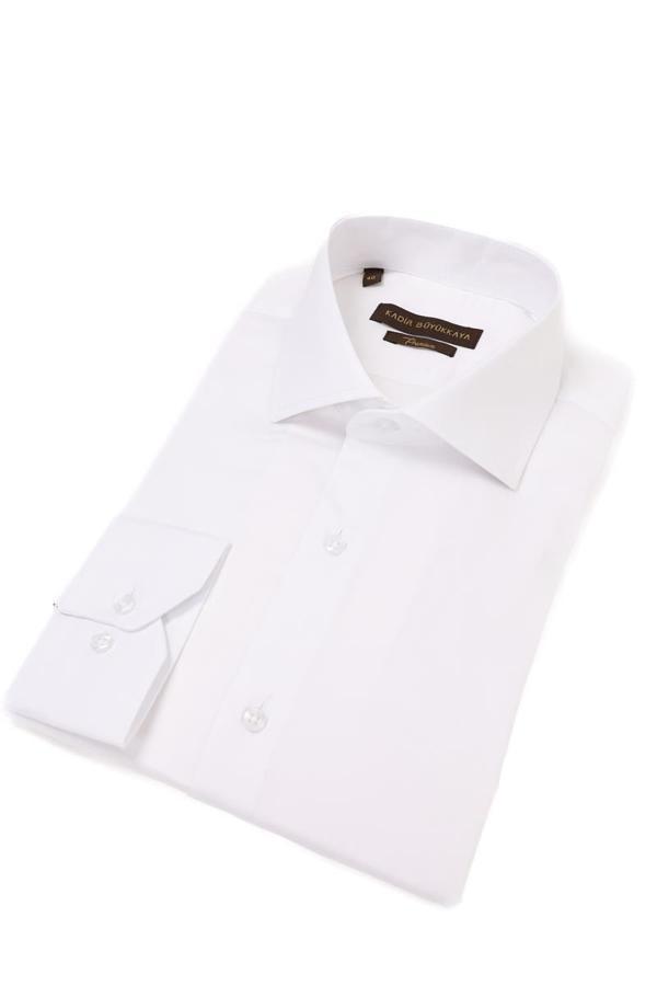 Modern Tasarım Slim Fit İtalyan Yaka Pamuklu Erkek Gömlek-KAV4000S - Image 1