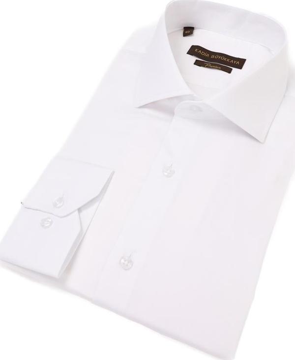 Modern Tasarım Slim Fit İtalyan Yaka Pamuklu Erkek Gömlek-KAV4000S - Image 1