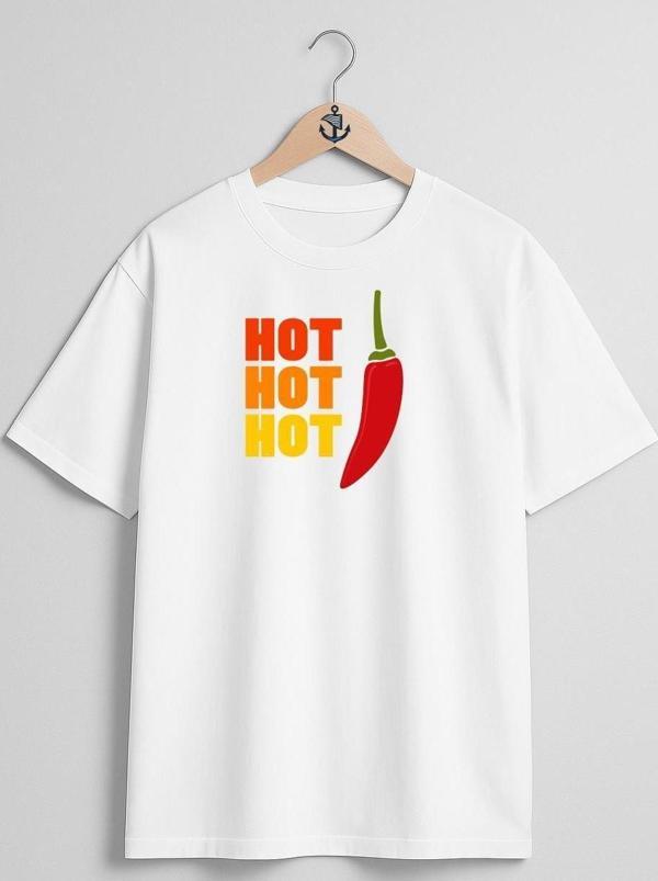 Oversize Acı Acı Acı Göğüs Tasarımlı Unisex T-Shirt - Image 1