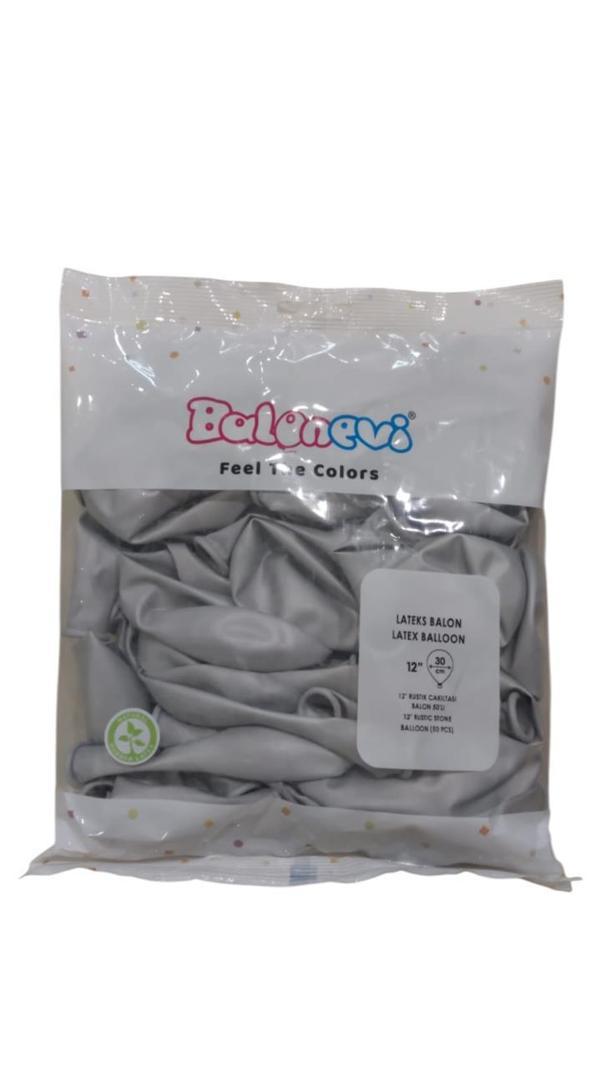 Balonevi Balon 12" Rustik Çakıl Taşı (50 Li Paket) - Image 1