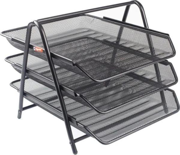 Bigpoint Evrak Rafı Metal Perfore 3 Katlı Set Siyah Bp403-95 - Image 1