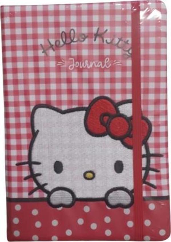 Bruno Visconti Vj Hello Kitty Vegan Deri Günlük Defter A5 100 Gr. 192 Sayfa Lastikli Kener Boyalı Nakışlı 525-2091 - Image 1