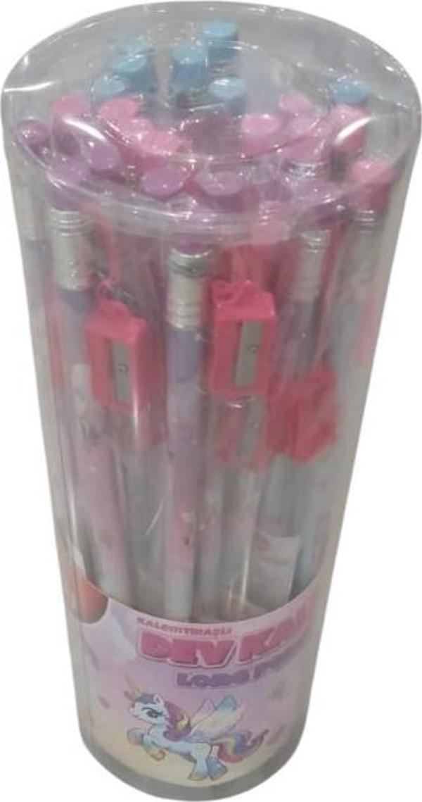 Bu-Bu Kurşun Kalem Kalemtıraşlı Uzun Kız Kuk001 (24 Lü Paket) - Image 1