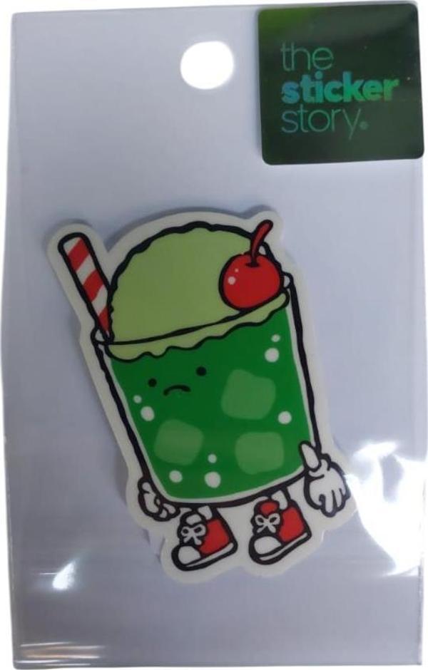 Ekstrafix Yapışkanlı Sudan Etkilenmeyen Sticker The Sticker Story Kirazlı İçecek Tss0094 (1 Adet) - Image 1