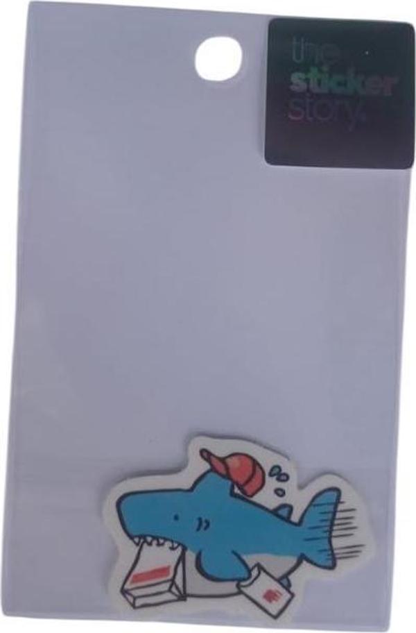 Ekstrafix Yapışkanlı Sudan Etkilenmeyen Sticker The Sticker Story Köğek Balığı Tss0079 (1 Adet) - Image 1