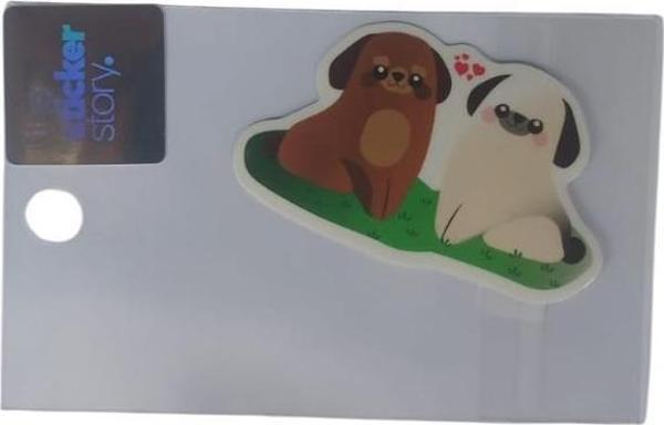 Ekstrafix Yapışkanlı Sudan Etkilenmeyen Sticker The Sticker Story Köpekler Tss0026 (1 Adet) - Image 1