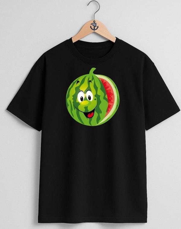 Oversize Karpuz Watermelon Logo Göğüs Tasarımlı Unisex T-Shirt - Image 1