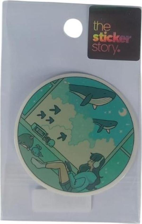 Ekstrafix Yapışkanlı Sudan Etkilenmeyen Sticker The Sticker Story Balinalar Tss0247 (1 Adet) - Image 1