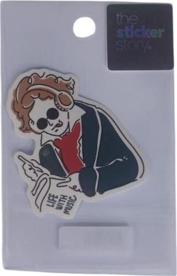 Ekstrafix Yapışkanlı Sudan Etkilenmeyen Sticker The Sticker Story Music Tss0133 (1 Adet) - Image 1