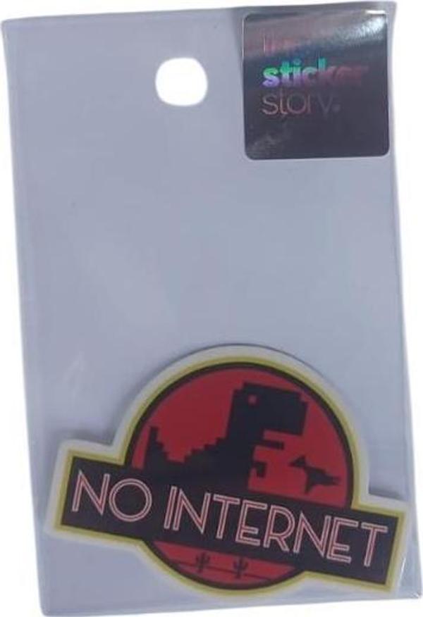 Ekstrafix Yapışkanlı Sudan Etkilenmeyen Sticker The Sticker Story No Internet Tss0262 (1 Adet) - Image 1