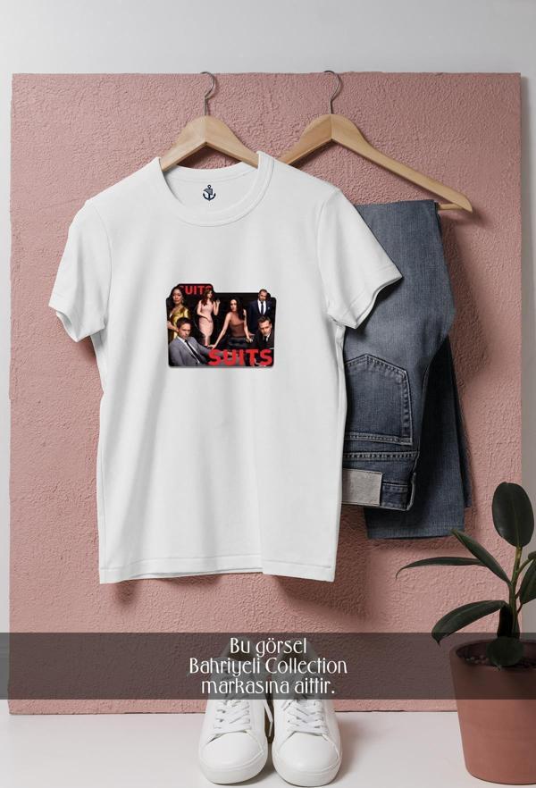 Oversize Suits Yabancı Dizi  Tasarımlı Unisex T-Shirt - Image 1