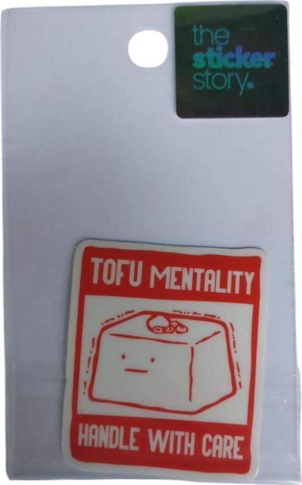 Ekstrafix Yapışkanlı Sudan Etkilenmeyen Sticker The Sticker Story Tofu Mentality Tss0090 (1 Adet) - Image 1