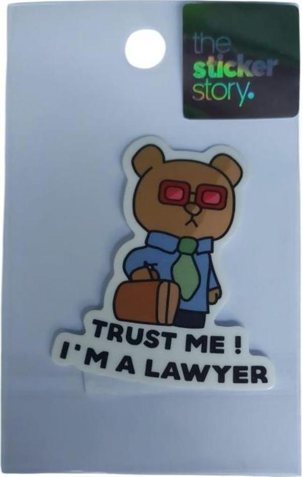 Ekstrafix Yapışkanlı Sudan Etkilenmeyen Sticker The Sticker Story Trust Me I'M A Lawyer Tss0206 (1 Adet) - Image 1