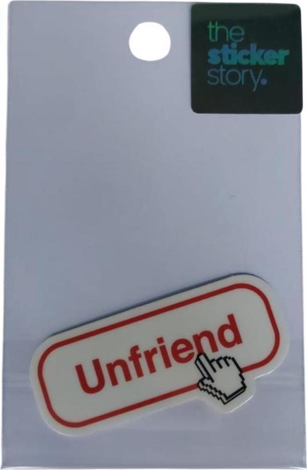 Ekstrafix Yapışkanlı Sudan Etkilenmeyen Sticker The Sticker Story Unfriend Tss0255 (1 Adet) - Image 1