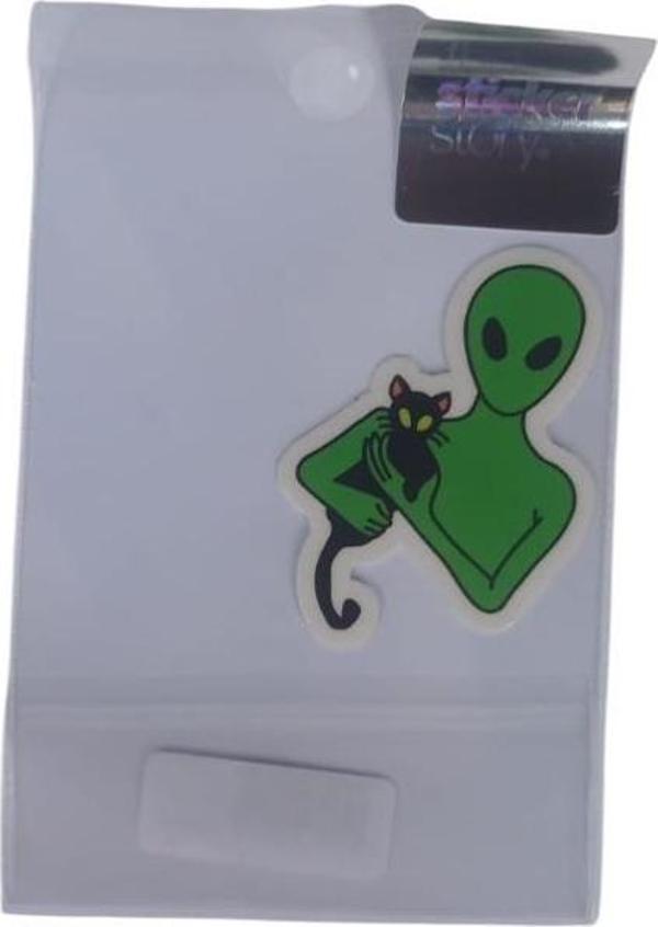 Ekstrafix Yapışkanlı Sudan Etkilenmeyen Sticker The Sticker Story Uzaylıda Sever Tss0230 (1 Adet) - Image 1