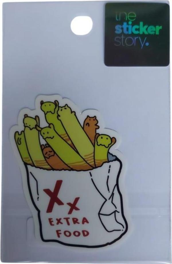 Ekstrafix Yapışkanlı Sudan Etkilenmeyen Sticker The Sticker Story Extra Food Tss0135 (1 Adet) - Image 1