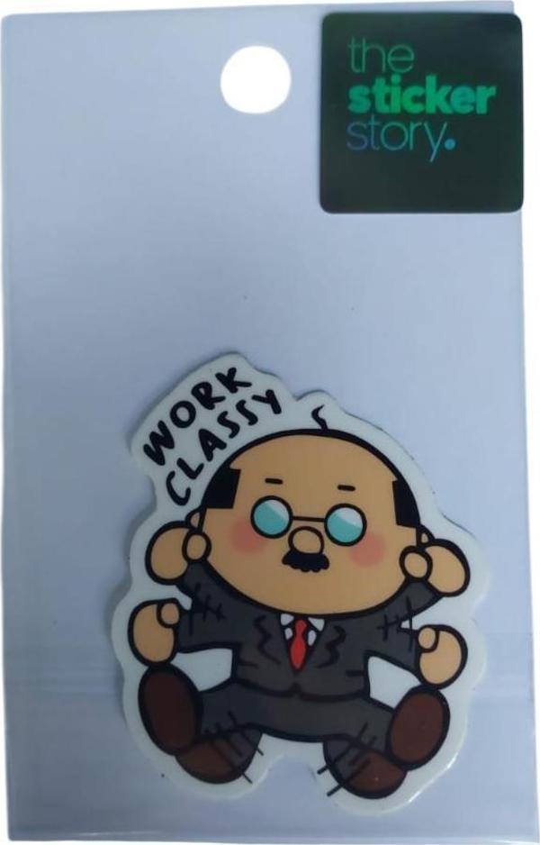 Ekstrafix Yapışkanlı Sudan Etkilenmeyen Sticker The Sticker Story Work Classy Tss0130 (1 Adet) - Image 1