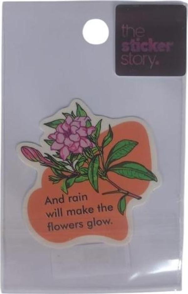 Ekstrafix Yapışkanlı Sudan Etkilenmeyen Sticker The Sticker Story Flowers Glow Tss0181 (1 Adet) - Image 1