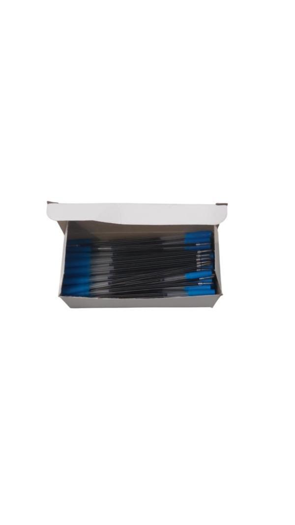 Mikro Tükenmez Yedeği Cross Tipi Plastik Mavi (100 Lü Paket) - Image 1