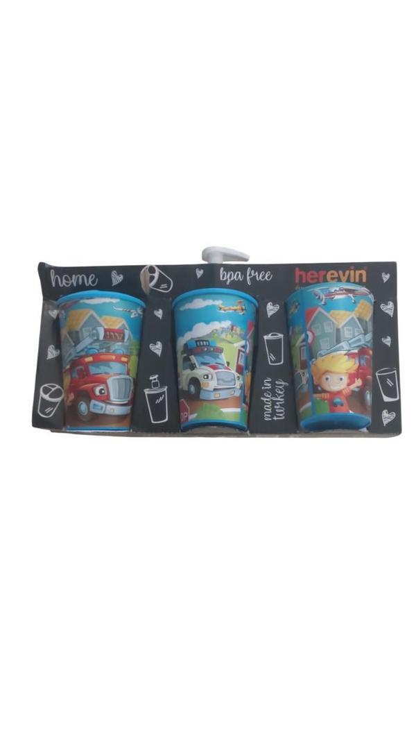 Herevin Desenli Banyo Seti Desenli Bardak Dişfırçalık Sıvı Sabunluk Fasion 161262-101 - Image 1