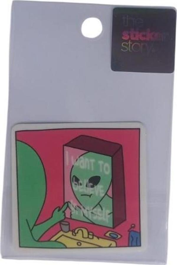 Ekstrafix Yapışkanlı Sudan Etkilenmeyen Sticker The Sticker Story I Want To Believe Tss0169 (1 Adet) - Image 1