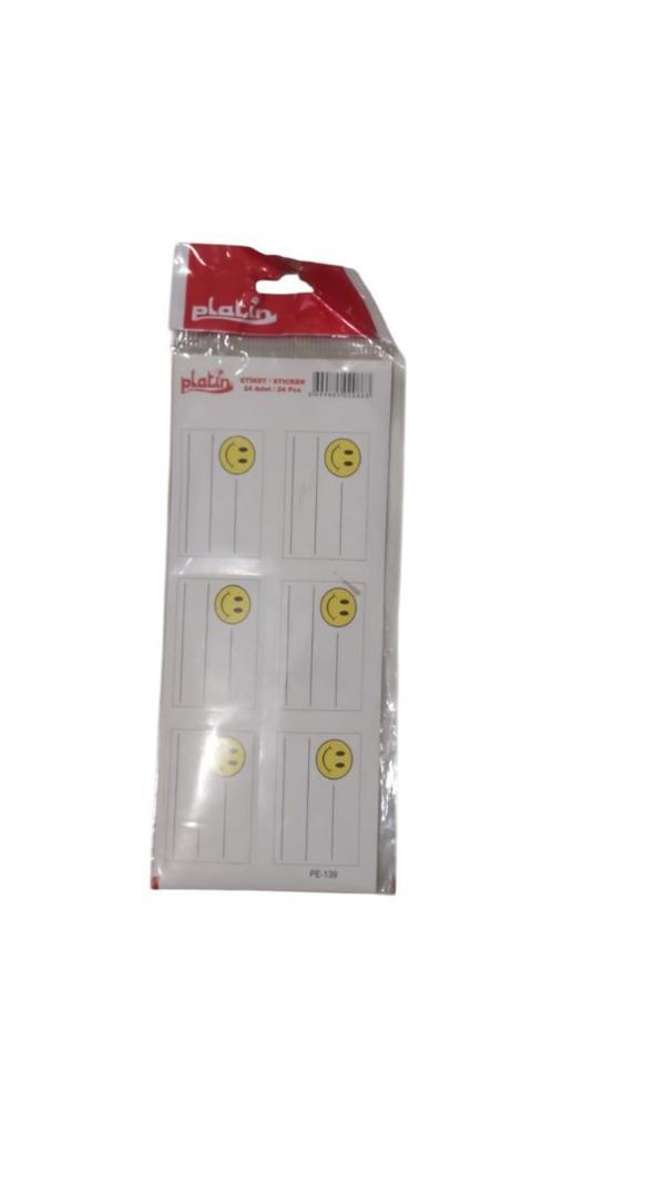 Platin Sticker Etiket Gülen Yüz Pe-139 (10 Lu Paket) - Image 1