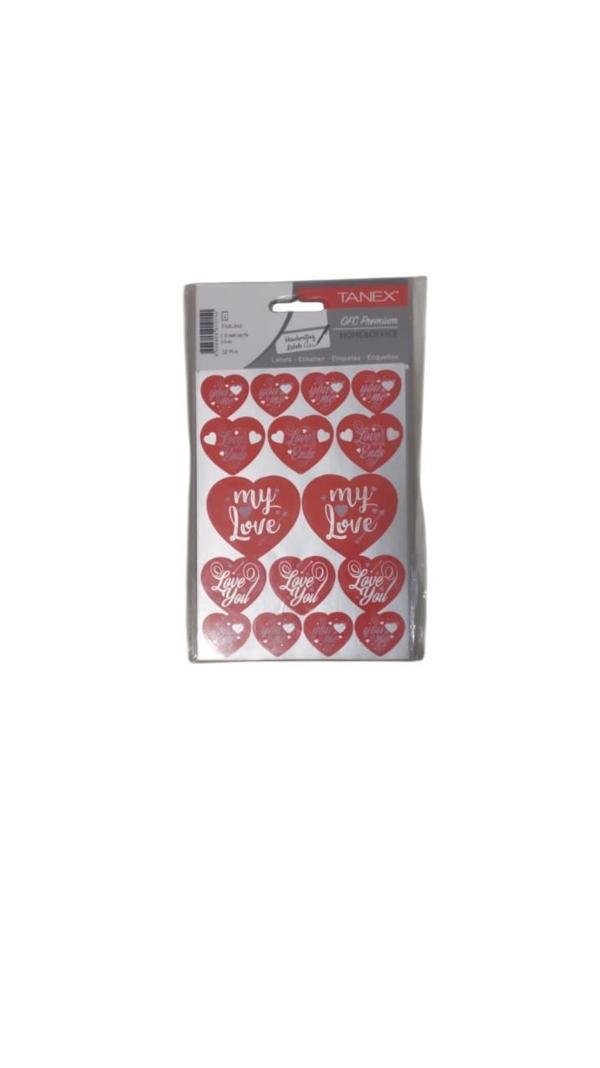 Tanex Silver Kalp Etiketi-2 2 Adet Tnx-342  - Image 1