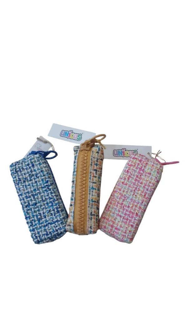 Unicus Kalem Çantası Big Zip Colour Kareler Uncs-1016 (Karışık Renk 1 Adet) - Image 1