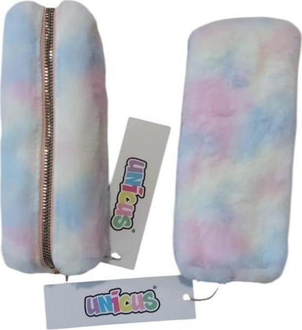 Unicus Kalem Çantası Gökkuşağı Yumoş Peluş Uncs-1027 (Karışık Renk 1 Adet) - Image 1