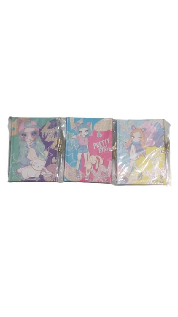 Lilamor Günlük Defter Kiltli Hatıra Defteri Pretty Gırl Koklu 14X20Cm 144 Sayfa (Karışık Renk 1 Adet) - Image 1