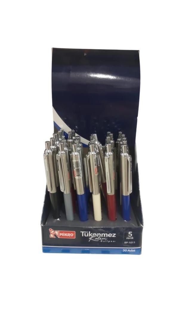 Mikro Tükenmez Kalem 1,0 Mm 1011-30 Standlı (30 Lu Paket) - Image 1