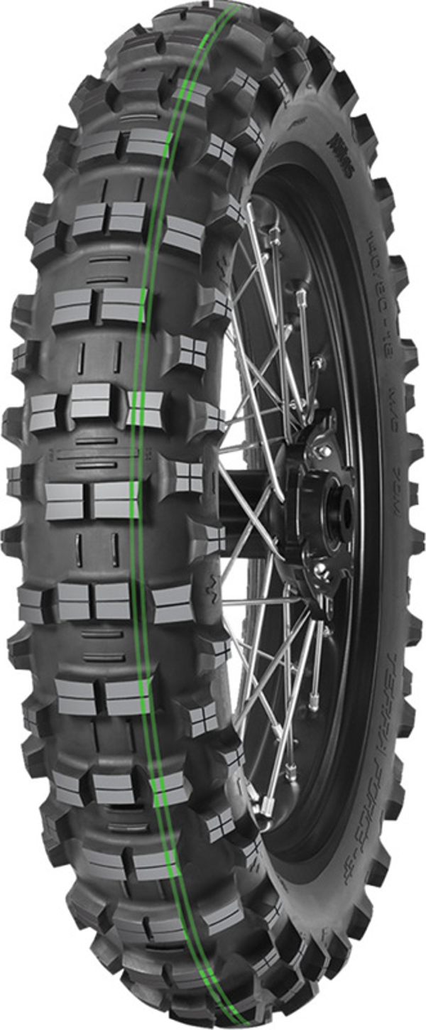 120/90-18 Mitas Terra Force-Ef 65M Super Soft Çift Yeşil Çizgi Arka Lastik - Image 1