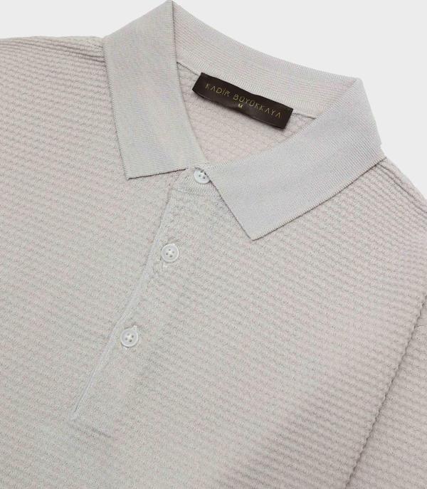 Düğmeli Polo Yaka Kısa Kol Erkek T-Shirt - Image 1