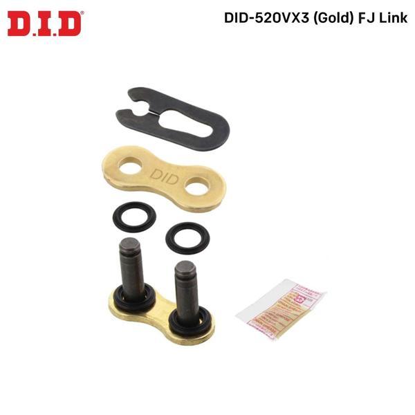 DID-520VX3 GOLD F J BİRLEŞTİRİCİ BAKLA YAMAHA YZF R25 250cc 2015-2024 - Image 1