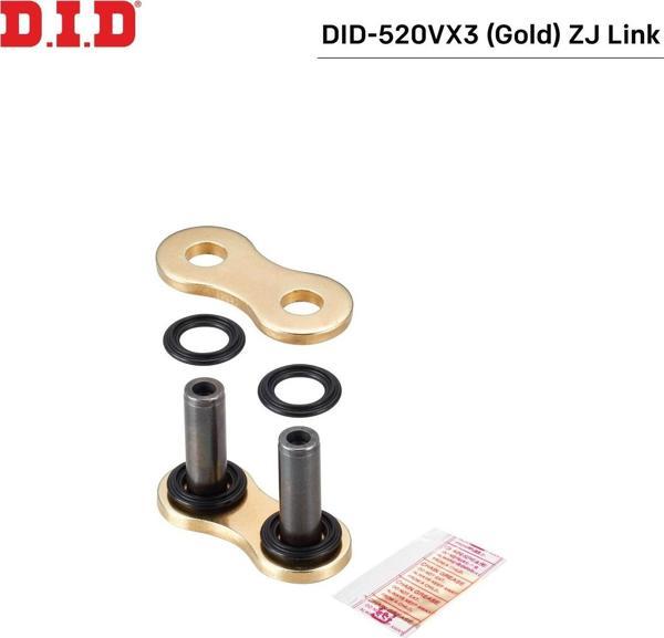 DID-520VX3 GOLD Z J BİRLEŞTİRİCİ BAKLA YAMAHA YZF R25 250cc 2015-2024 - Image 1