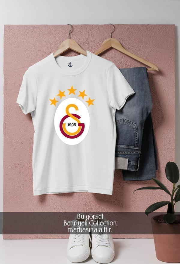 Oversize Galatasaray 5 Yıldızlı Logo  Tasarımlı Unisex T-Shirt - Image 1