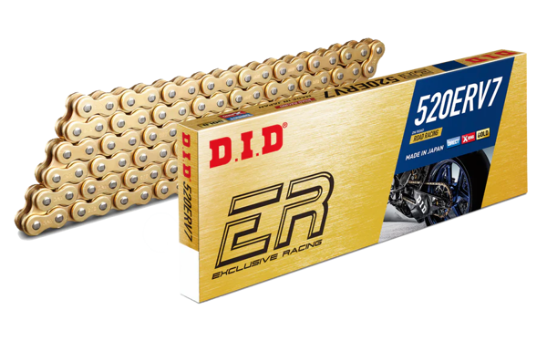 DID 520 ERV7 ÖZEL SERİ ZİNCİR - 120 BAKLA KAWASAKI VULCAN S 650cc GOLD ZİNCİR 2015-2023 - Image 1