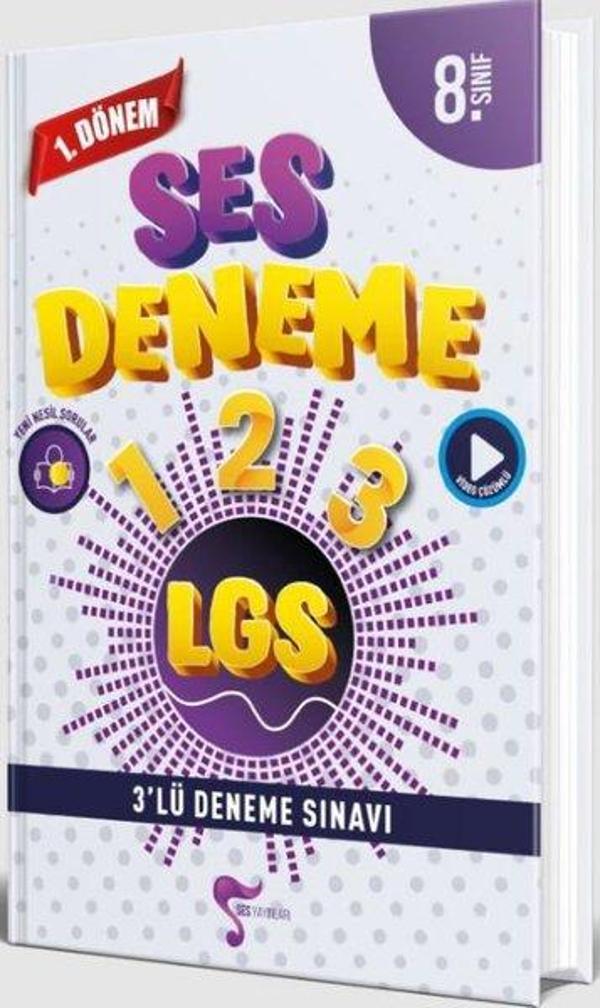 8.Sınıf LGS 1.Dönem 3'lü Deneme - 2023 Özel Baskı - Ses Yayınları - Image 1