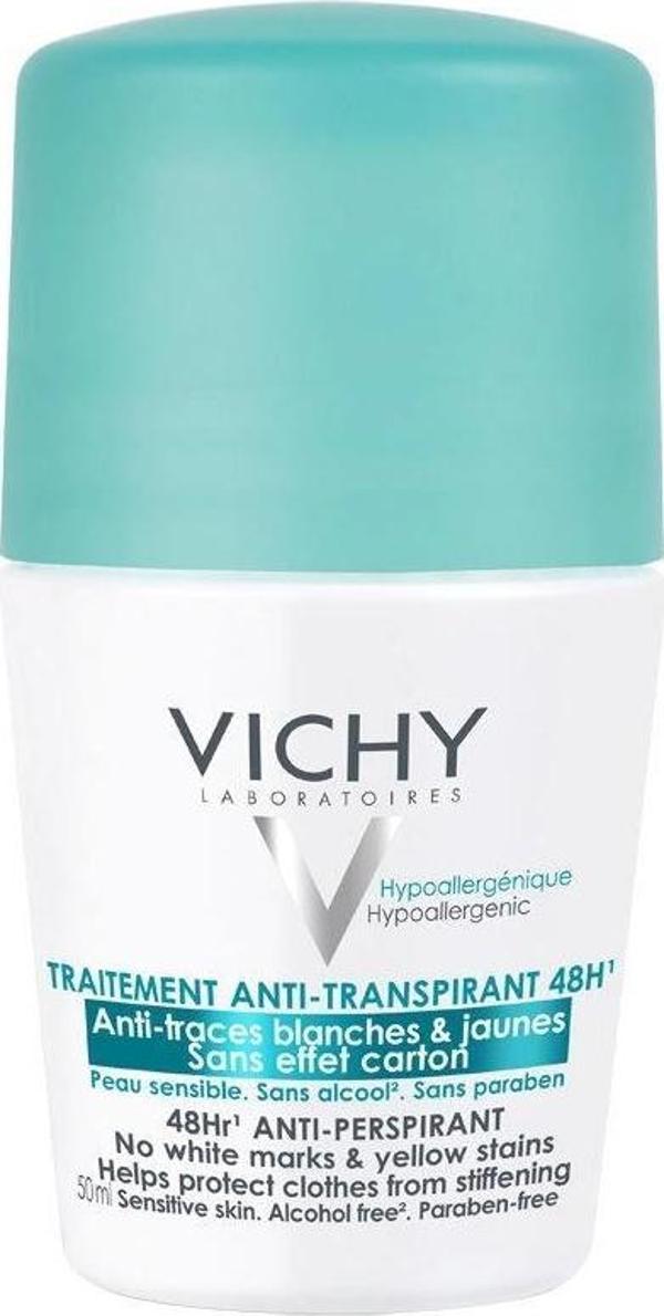Vichy Roll On Deodoroant Beyaz İz Karşıtı Terleme Karşıtı 48 Saat Etkili 50 Ml - Image 1
