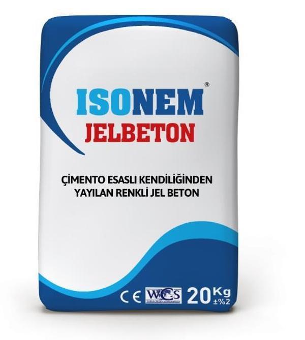 İsonem Çimento Esaslı Kendiliğinden Yayılan Renkli JeLBeton 20 Kg Sarı - Image 1