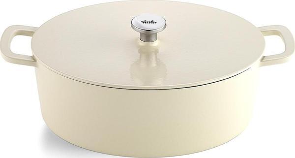 Fissler Moments Collection Cast Demir Döküm Tencere Oval Beyaz 33 cm - Image 1