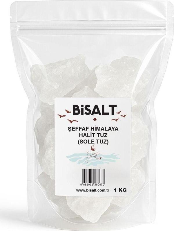 Bisalt Şeffaf Himalaya Halit Tuz (Sole Tuzu) 1 Kg - Image 1