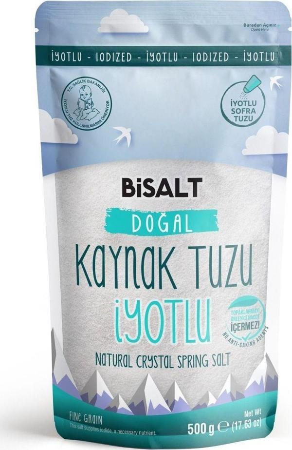 Bisalt Delice Doğal Kaynak Tuzu (İyotlu İnce) 500 G - Image 1