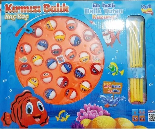 Kayyum Oyuncak Pilli Müzikli Balık Yakalama Oyunu 24 Balık 4 Olta - Image 1