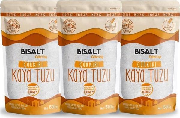 Bisalt Çankırı Kaya Tuzu Sofrada Öğütme 3 X 1500 G (3'Lü Avantaj Paketi) - Image 1