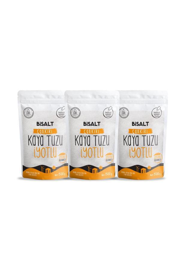 Bisalt Çankırı Kaya Tuzu Ince Iyotlu 3 X 1500 G (3'Lü Avantaj Paketi) - Image 1