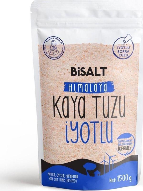 Bisalt Himalaya Kaya Tuzu İnce İyotlu 1500 G (Ekonomik Boy) - Image 1